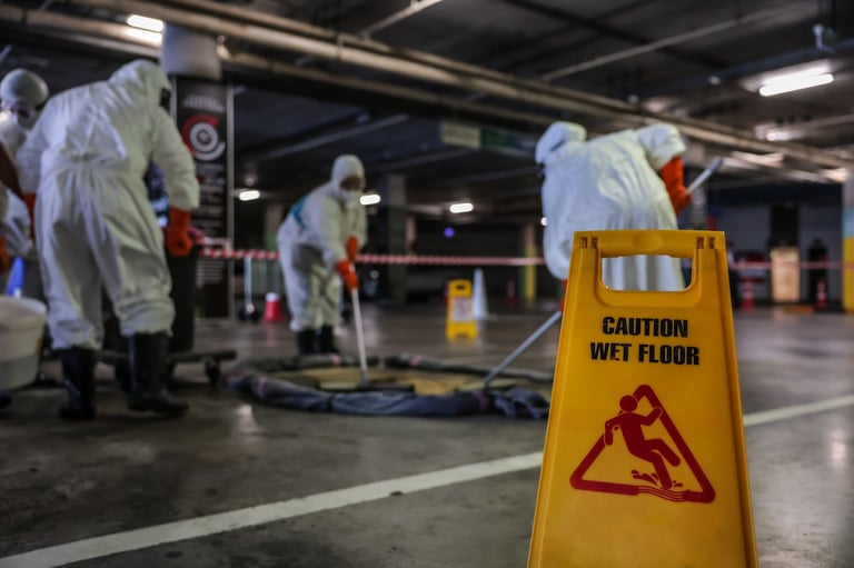 Commercial water damage restoration